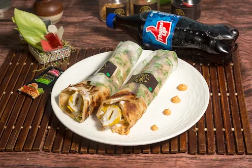 2 Malai Chaap Roll Combo With Thums Up