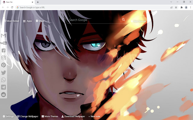 Shoto Todoroki Wallpaper HD New Tab