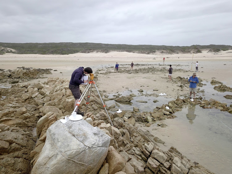 The NMU research team at the Cape Recife fish trap site