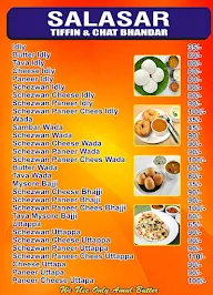 Salasar Chat And Tiffins Center menu 3