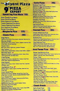 The Ocyent Pizza menu 2