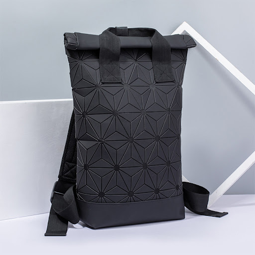 Title 5, Geometric diamond backpack, water resistant, st...
