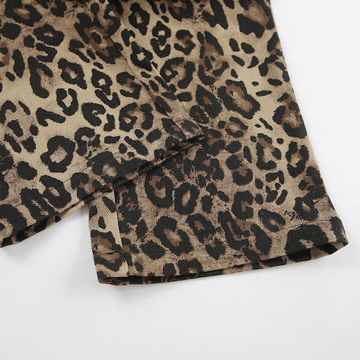 Title 12, Leopard Print High Waist Straight Pants for Wom...