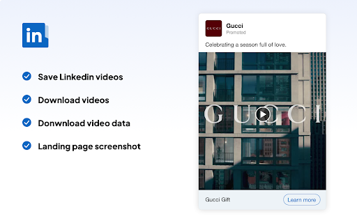 Ad Library - LinkedIn Ad Video Download Master