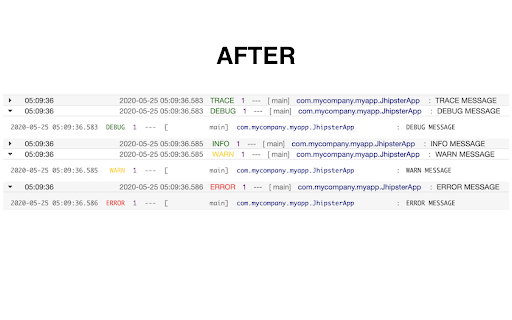 AWS CloudWatch ANSI colors