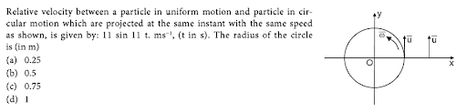 Relative velocity in two dimensional motion