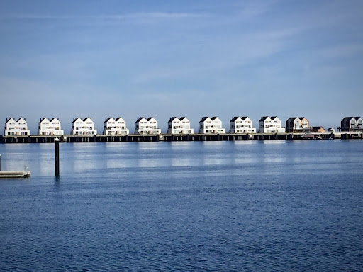 View of the harbour houses at the quay