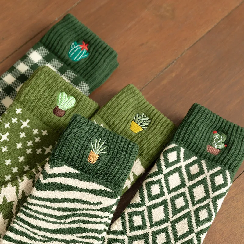 Herfst- en winternieuwe sokken Dames verdikt met fleece gevoerd Warm