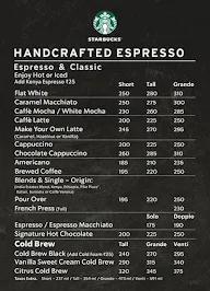 Starbucks menu 2