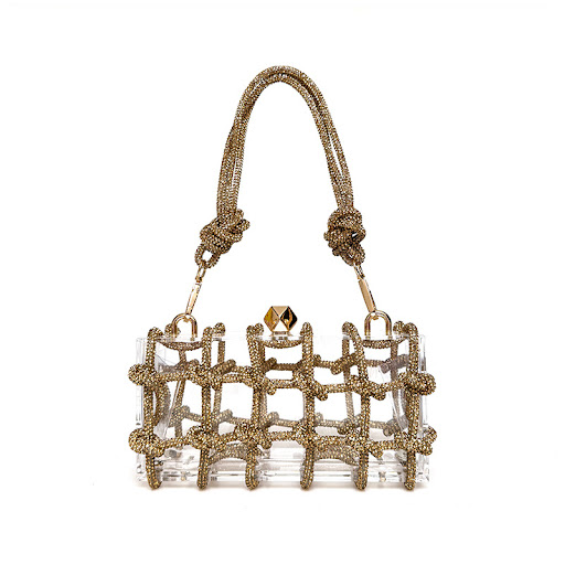 Title 5, French Sweet Shiny Rhinestone Banquet Small Squ...