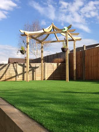 Landscaped and laid Artificial Lawn - Oakley, Hants album cover