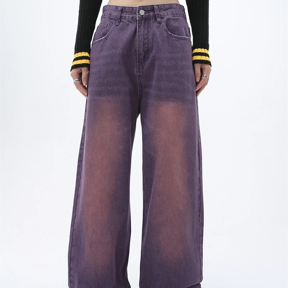Pantalon large droit et ample pour femmes de la série Rétro, un style vintage confortable et décontracté pour toutes les occasions.