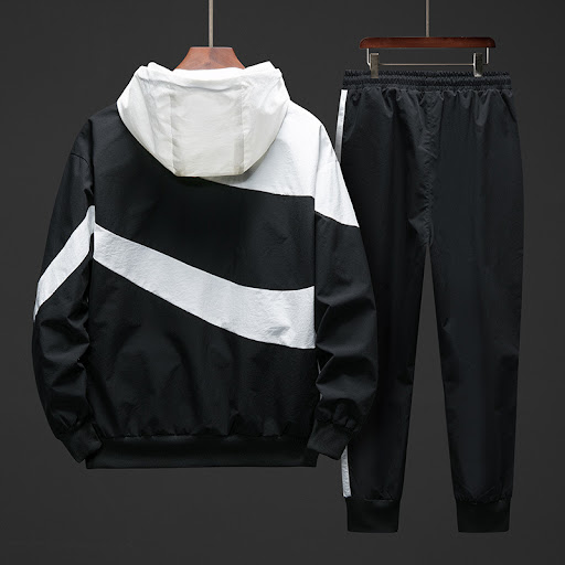 Title 7, Mens spring and autumn sports jacket suit, fea...