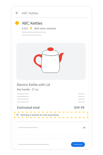 A UI screenshot of a product page showing how member points can be earned.