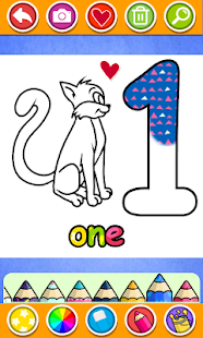 Glitter Number and letters coloring game for kids(圖2)-速報App