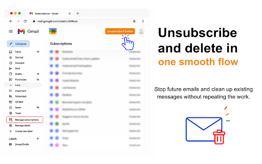 Bulk Unsubscriber for Gmail screenshot 3
