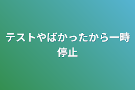 テストやばかったから一時停止