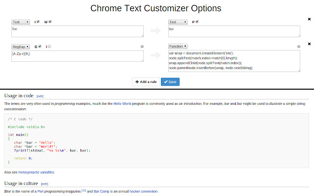 Text Customizer chrome extension