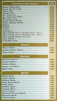 Kandoi Bhogilal Mulchand menu 2