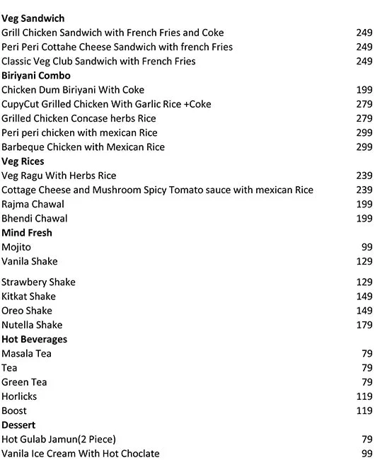 Cafe Fusao menu 