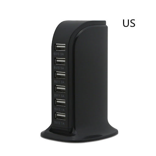 Title 19, 30W Vertical Universal Multi Port USB Charger S...