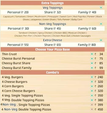 D'oro Noto Pizza menu 
