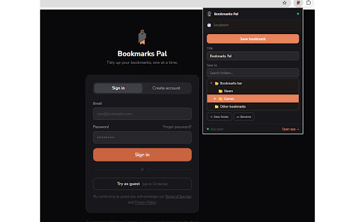 Bookmarks Pal screenshot 1