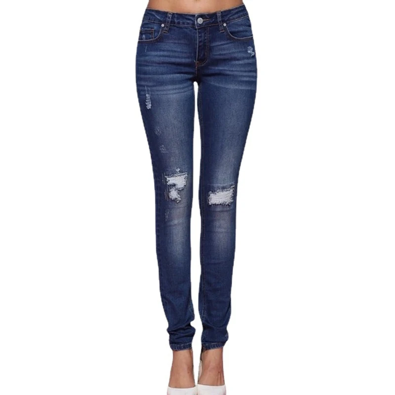 Title 2, Jeans skinny strappati elasticizzati da donna, ...
