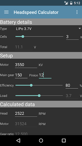 R C-Flight Calculators