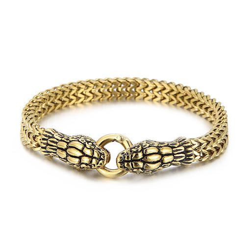 Title 9, Titanium Steel Old Spirit Snake Bracelet for Me...