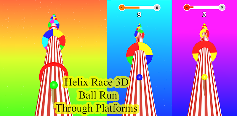 Helix Race 3D : Color Ball Run Through Platforms