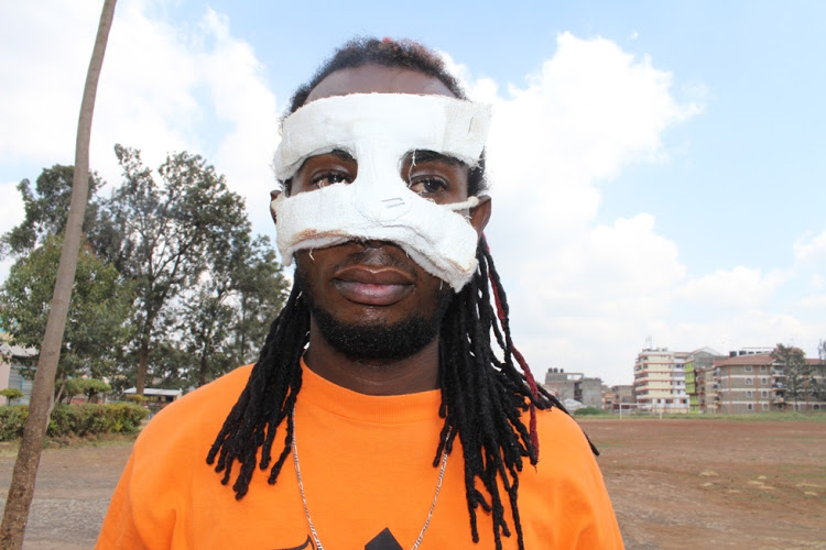 Samuel Maina poses for a photo during an interview at Kahawa West, Nairobi on June 7, 2020