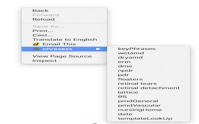 retina phrases chrome extension