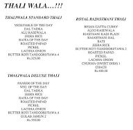 Thaliwala menu 6