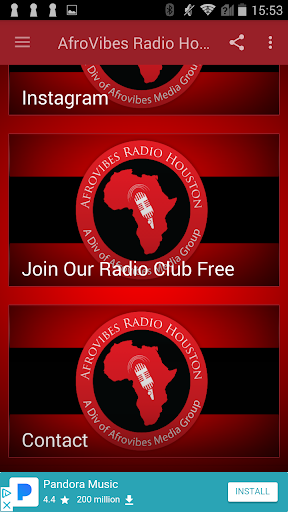 Screenshot AfroVibes Radio Houston