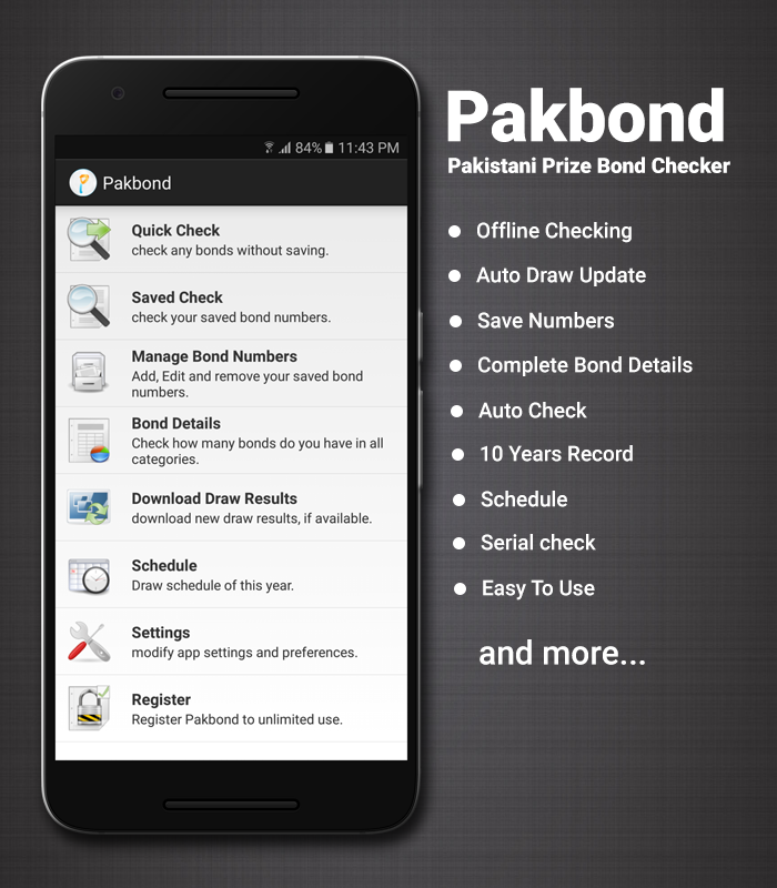   Check Pakistani Prize Bonds - Pakbond Lite- screenshot 