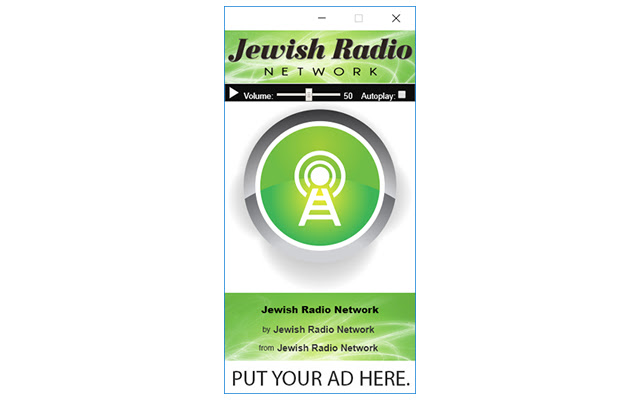 Jewish Radio Network chrome extension