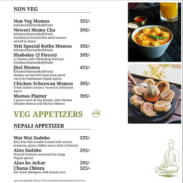 Yeti - The Himalayan Kitchen menu 