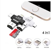 Đầu Đọc Thẻ Nhớ Micro Sd 4 In 1 Cho Iphone Và Android