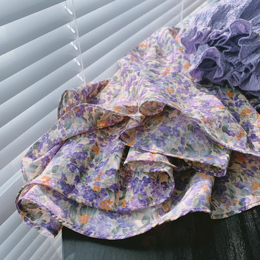 Title 4, Womens draped umbrella skirt floral dress. A s...