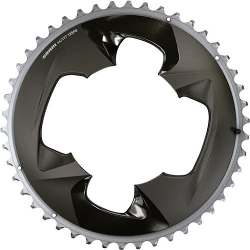 SRAM Force 2x12-Speed Outer Chainring - 46t, 107 BCD, 4-Bolt, Polar Grey, Use with 33t Inner