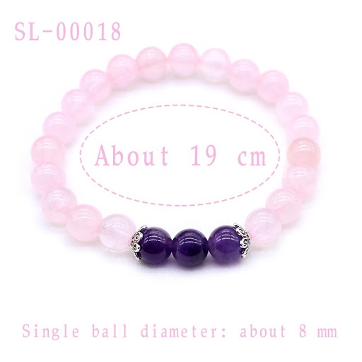 Title 1, Natural Stone Amethyst Pink Crystal Lotus Brace...