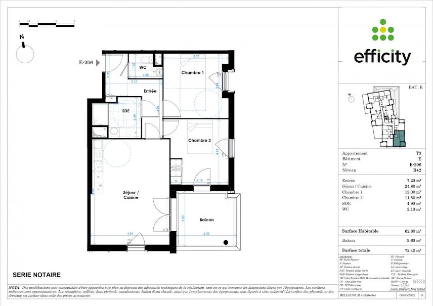 Vente appartement 3 pièces 63 m² à Bruges (33520), 281 000 €