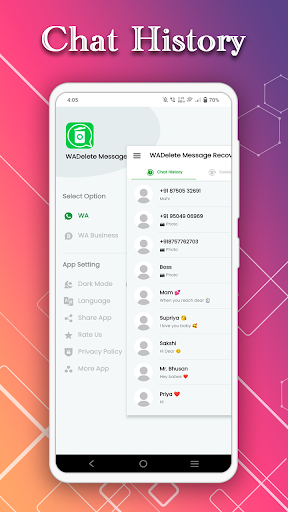 Screenshot WA Delete - Message Recovery