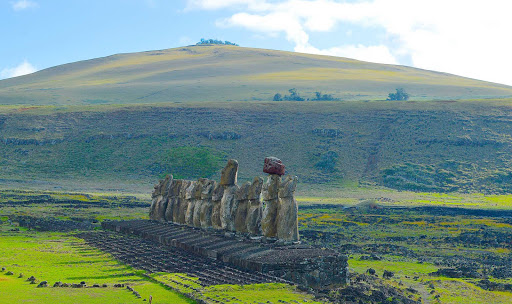 Easter-Island-moai-row2.jpg - A row of Easter Island's iconic moai. 