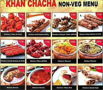 Khan Chacha menu 