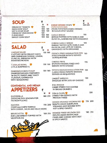 The Table Talk Cafe menu 