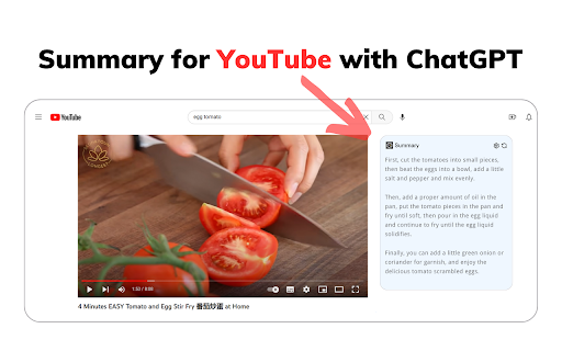 Summary with ChatGPT for Google and YouTube