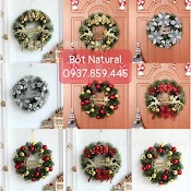 Vòng Hoa Noel, Vòng Hoa Trang Trí Noel Vòng Nguyệt Quế Giáng Sinh Có Đèn | Bột Natural