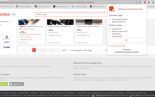 AliExpress Search Exporter